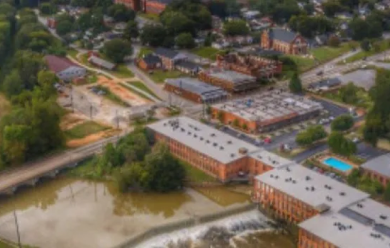 Stunning aerial view of Lithonia, GA (LIT) showcasing its vibrant urban landscape and natural beauty.